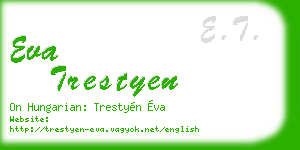 eva trestyen business card